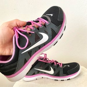 Nike Womens Flex Supreme TR 2 616694-007 Black Running Shoes Sneakers Size 10